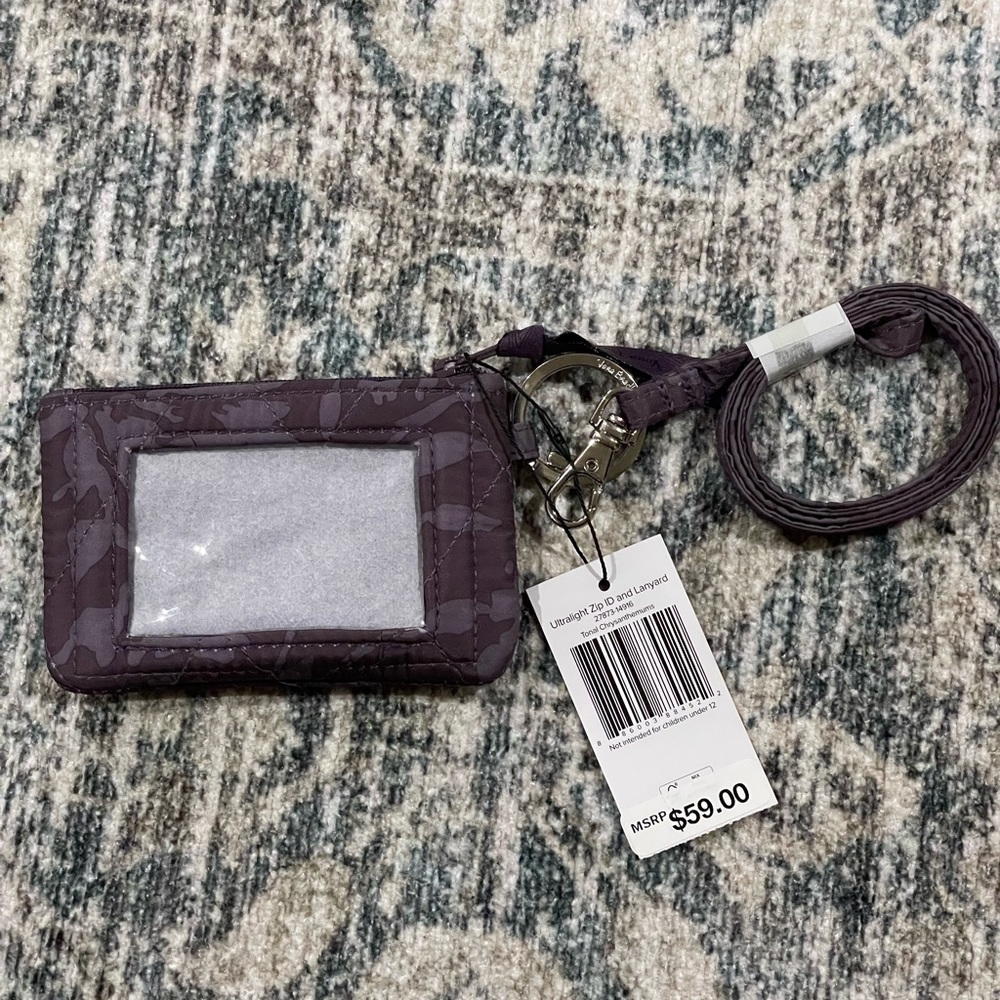 Vera Bradley Ultralight Zip ID and Lanyard